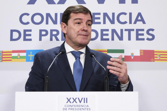 Archivo - El presidente de la Junta de Castilla y León, Alfonso Fernández Mañueco.