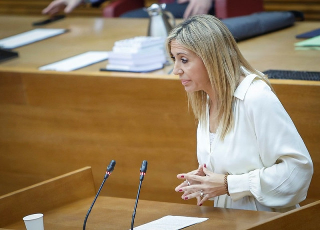 Archivo - La diputada del Grupo Popular en Les Corts Verónica Marcos