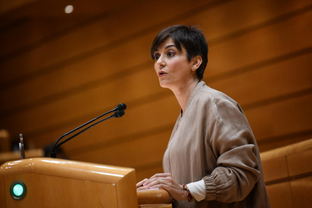 Archivo - La ministra de Vivienda y Agenda Urbana, Isabel Rodríguez, durante una sesión de control al Gobierno, en el Senado, a 18 de marzo de 2025, en Madrid (España).