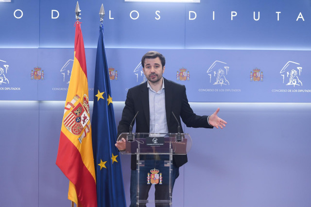El portavoz de Podemos en el Congreso, Javier Sánchez Serna, a 1 de abril de 2025, en Madrid (España).
