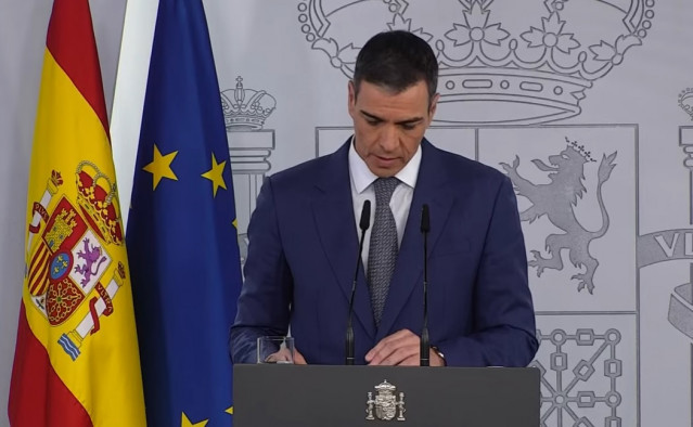 El presidente del Gobierno, Pedro Sánchez