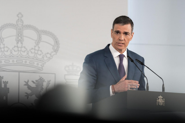 El presidente del Gobierno, Pedro Sánchez