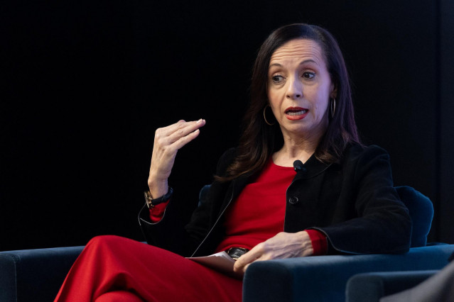 Archivo - La presidenta de Redeia, Beatriz Corredor