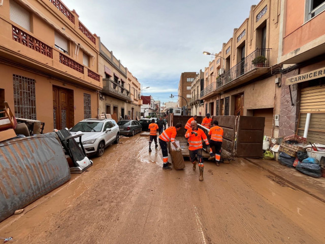 Archivo - Trabajos de limpieza de la dana  en La Torre