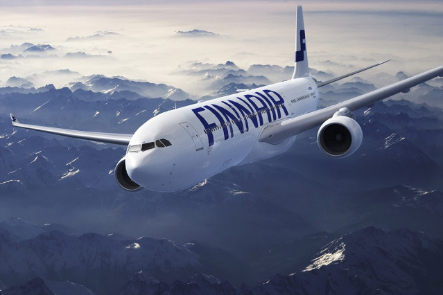 Archivo - Avión de Finnair.