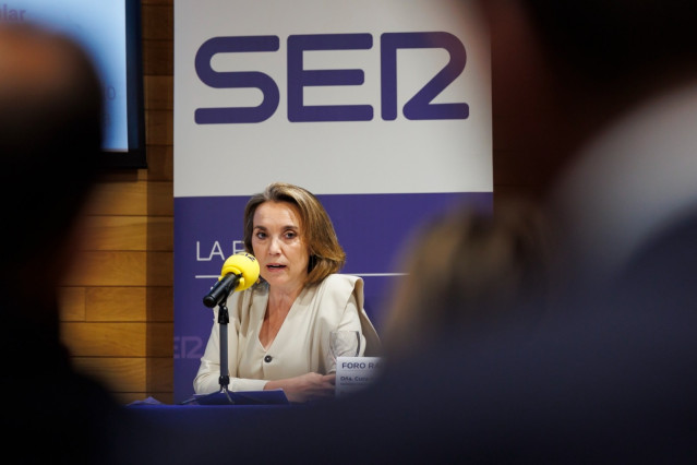 La secretaria general del PP, Cuca Gamarra, en el Foro Radio Rioja.