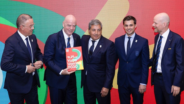 Archivo - España, Portugal y Marruecos presentan a la FIFA el dosier de la candidatura conjunta del Mundial 2030