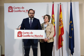Archivo - El presidente del PP Paco Núñez y la represante del PP en la FEMP, Ana Cantarero.