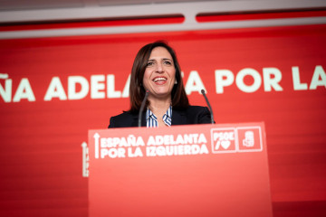 Archivo - La portavoz del PSOE, Esther Peña, interviene durante la Comisión Ejecutiva Federal del PSOE, en la sede del PSOE, a 10 de marzo de 2025, en Madrid (España).