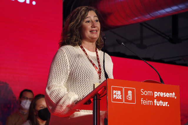 Archivo - La presidenta de Baleares y secretaria general del PSIB-PSOE, Francina Armengol, en Inca, Mallorca, Islas Baleares (España).