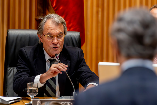 El expresidente de la Generalitat de Cataluña Artur Mas en el Congreso ante la comisión que investiga la conocida como Operación Cataluña