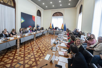 La ministra de Juventud e Infancia, Sira Rego, durante la reunión del Pleno de la Conferencia Sectorial de Infancia y Adolescencia, en la sede del Ministerio de Política Territorial y Memoria Democr