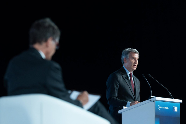 El presidente del PP, Alberto Núñez Feijóo, en la 40 Reunió del Cercle d'Economia.