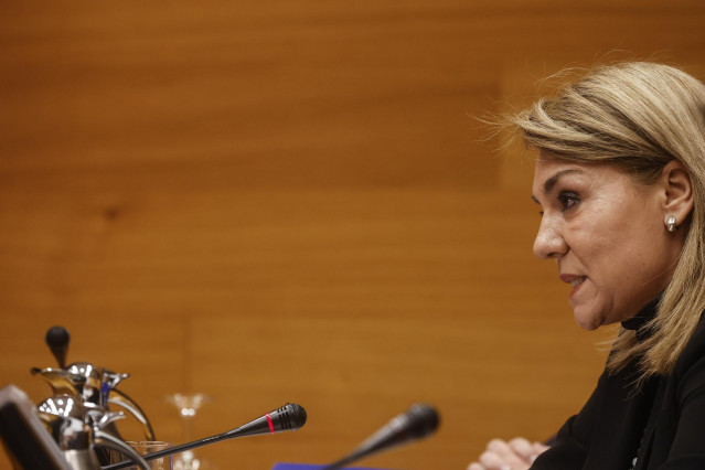 Archivo - La vicepresidenta y consellera de Servicios Sociales, Igualdad y Vivienda, Susana Camarero, durante una rueda de prensa, en imagen de archivo.