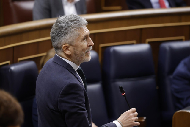 Archivo - El ministro de Interior, Fernando Grande-Marlaska, a 26 de febrero de 2025, en Madrid (España).