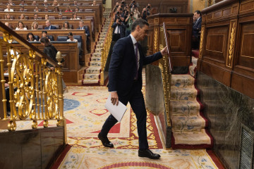 Archivo - El presidente del Gobierno, Pedro Sánchez, durante una sesión plenaria, en el Congreso de los Diputados, a 22 de mayo de 2024, en Madrid (España).