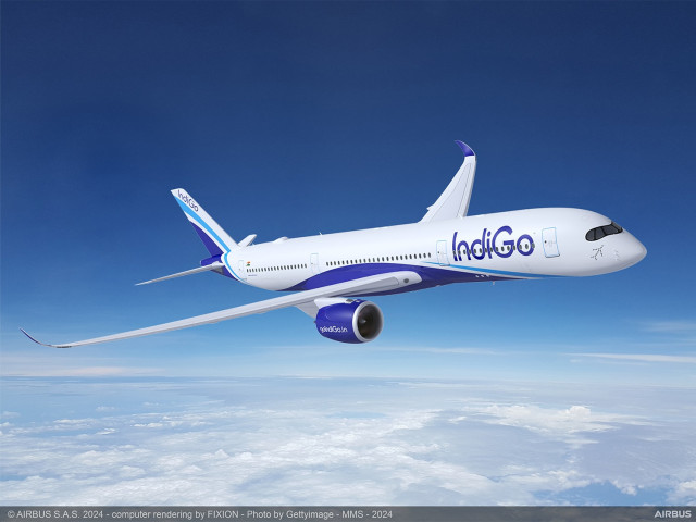 Archivo - Airbus A350 de IndiGo.
