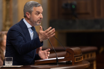 El diputado del PP Juan Bravo interviene durante una sesión plenaria en el Congreso de los Diputados, a 9 de abril de 2025, en Madrid (España).