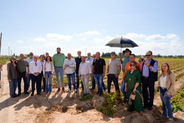 Imagen de la visita del portavoz nacional de Vox de Trabajo y Campo