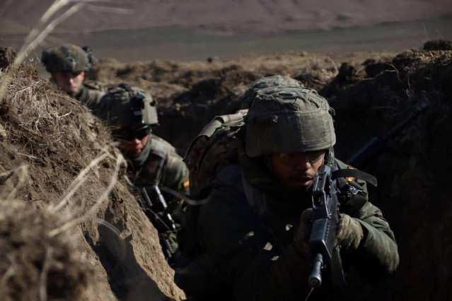 Militares españoles en un ejercicio.