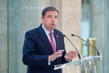 El ministro de Agricultura, Pesca y Alimentación, Luis Planas, ofrece una rueda de prensa para informar sobre los principales asuntos de interés agrario y pesquero, en el Ministerio de Agricultura, 