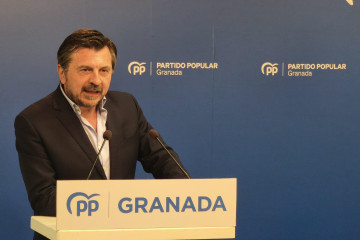 El portavoz del Grupo Popular en el Parlamento de Andalucía, Toni Martín, en el Comité Ejecutivo Provincial del PP de Granada.