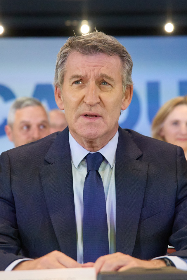 El presidente del PP, Alberto Núñez Feijóo, preside la reunión del Comité Ejecutivo Nacional, en la sede del PP, a 12 de mayo de 2025, en Madrid (España).