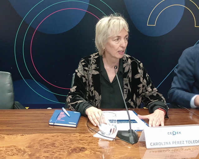 La presidenta de la Confederación Empresarial de Vizcaya (Cebek), Carolina Pérez Toledo.