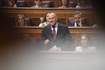 El portavoz del PP en el Congreso, Miguel Tellado, en el Congreso de los Diputados, a 7 de mayo de 2025, en Madrid (España).