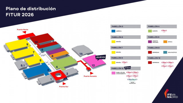 Fitur 2026 incorpora el pabellón 12 para su 46º edición, con México como País Socio.