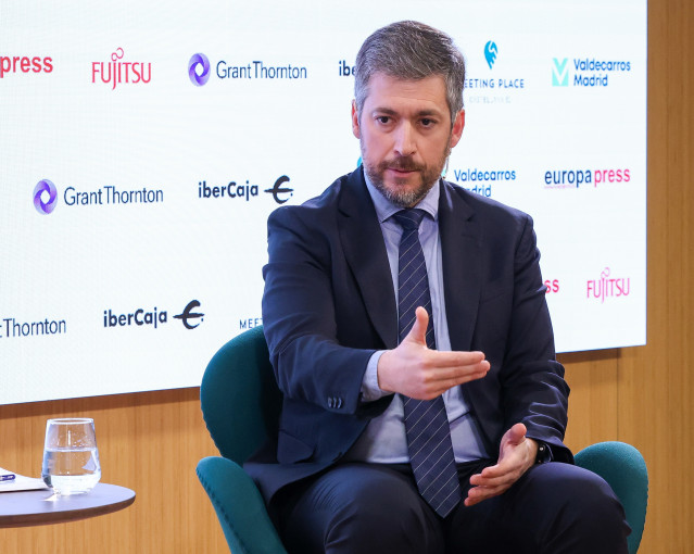 Archivo - El consejero de Presidencia, Justicia y Administración Local de la Comunidad de Madrid, Miguel Ángel García Martín, interviene durante un Desayuno Madrid, en el Auditorio Meeting Place de Castellana, a 7 de abril de 2025, en Madrid (España).