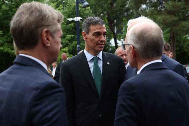 El presidente del Gobierno, Pedro Sánchez, durante la cumbre de la Comunidad Política Europea.