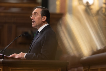 Archivo - El ministro de Asuntos Exteriores, Unión Europea y Cooperación, José Manuel Albares, interviene durante un pleno en el Congreso de los Diputados, a 12 de marzo de 2025, en Madrid (España