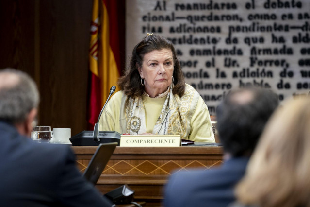 La expresidenta de Ineco Carmen Librero comparece en la Comisión sobre el ‘caso Koldo’ en el Senado, a 19 de mayo de 2025, en Madrid (España).