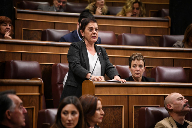 Archivo - La portavoz de EH Bildu, Mertxe Aizpurua, en una sesión de control