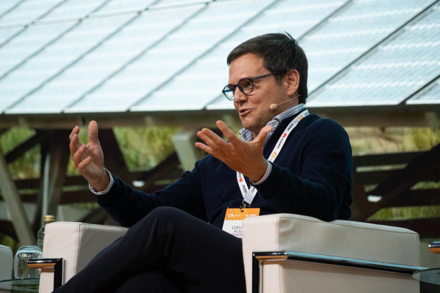 Archivo - El presidente Ejecutivo de Grenergy, David Ruiz, durante la inauguración del Foro Solar de la Unión Española Fotovoltaica (UNEF), en el Hotel Marriott Auditorium, a 9 de octubre de 2024, en Madrid (España)