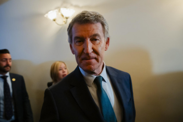 El presidente del PP, Alberto Núñez Feijóo