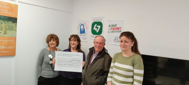 María Antonia Trueba, Conchi García, Floren Moreno y Begoña Urrutxi