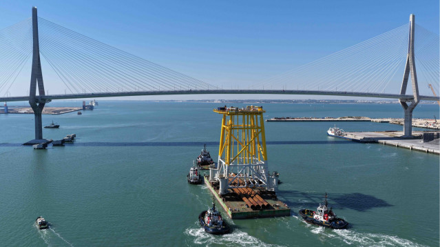 Jacket de subestación para Ocean Winds construida en el astillero de Puerto Real.