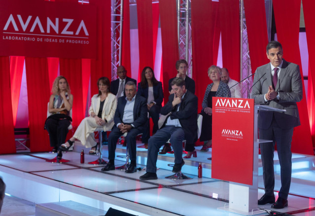 Archivo - El secretario general del PSOE y presidente del Gobierno, Pedro Sánchez, interviene durante la presentación de la Fundación Avanza, en el Espacio La Próxima Estación, a 3 de julio de 2024, en Madrid (España).
