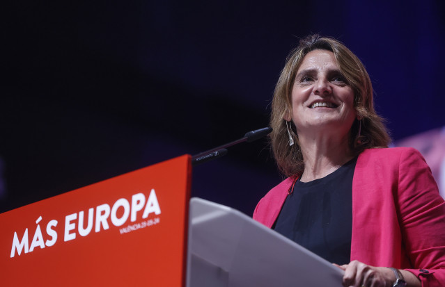 Archivo - La vicepresidenta de la Comisión Europea, Teresa Ribera, a 23 de mayo de 2024, en Valencia.