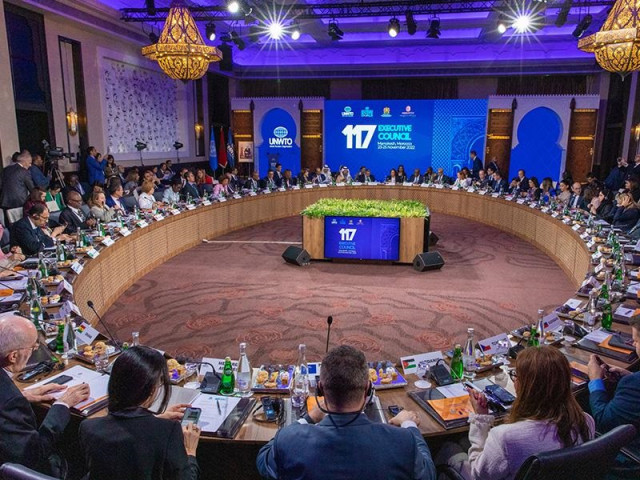 Archivo - El 117º c onsejo ejecutivo de la OMT, celebrado en Marrakech (Marruecos).