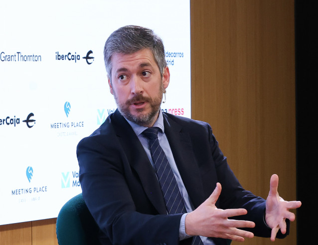 Archivo - El consejero de Presidencia, Justicia y Administración Local de la Comunidad de Madrid, Miguel Ángel García Martín, durante un Desayuno Madrid, en el Auditorio Meeting Place de Castellana, a 7 de abril de 2025, en Madrid (España). El encuentro h