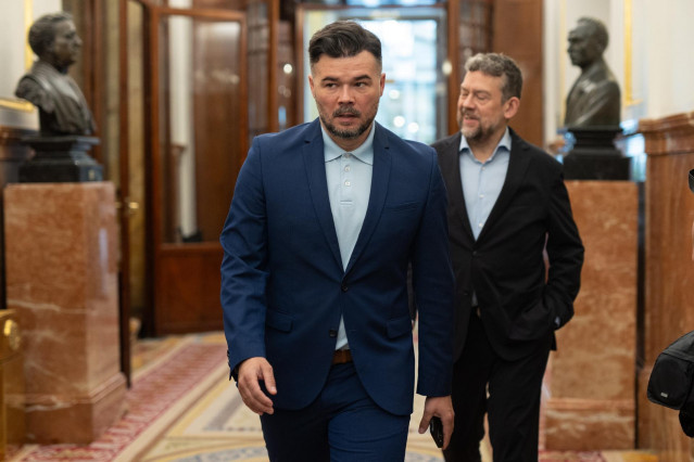 El portavoz de ERC en el Congreso, Gabriel Rufián,  a 8 de mayo de 2025, en Madrid (España).