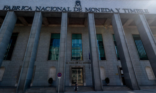 Archivo - Fachada de la Fábrica Nacional de Moneda y Timbre
