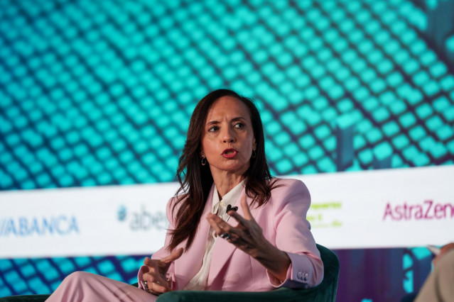 La presidenta de Redeia, Beatriz Corredor, interviene durante la segunda jornada del foro CREO 2025, organizado por Cinco Días, a 29 de mayo de 2025, en Madrid (España). CREO, acrónimo de Crecimiento, Responsabilidad, Excelencia y Oportunidad, pone en val