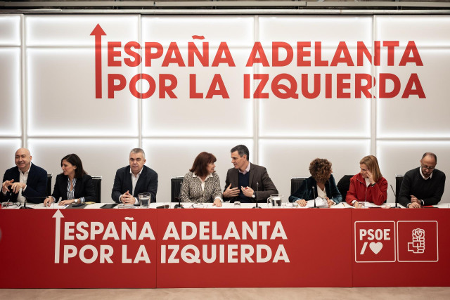Archivo - Foto de archivo de la Comisión Ejecutiva Federal del PSOE, en la sede del PSOE, a 10 de marzo de 2025, en Madrid (España).