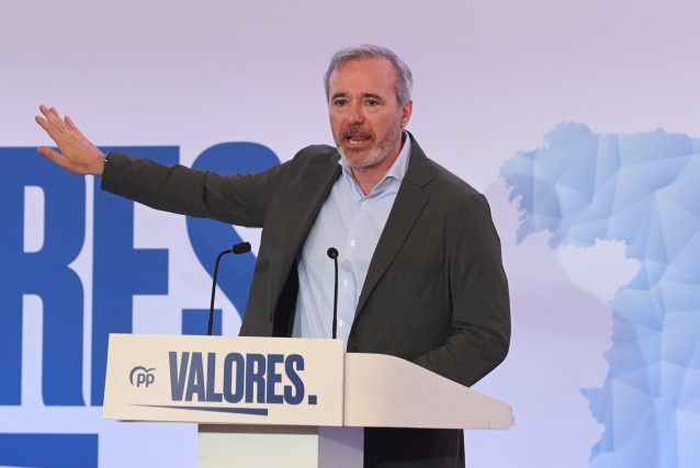 El presidente del Gobierno de Aragón y del PP Aragón, Jorge Azcón.