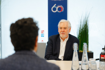 El consejero delegado (CEO) de Philip Morris International (PMI), Jacek Olczak, durante una entrevista en exclusiva concedida a Europa Press con motivo de las jornadas 'Technovation', organizadas por 