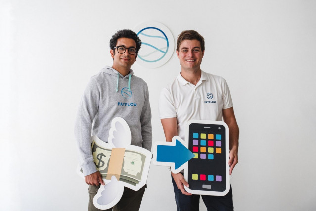 Los dos fundadores de Payflow, Benoit Menardo y Avinash Sukhwani.